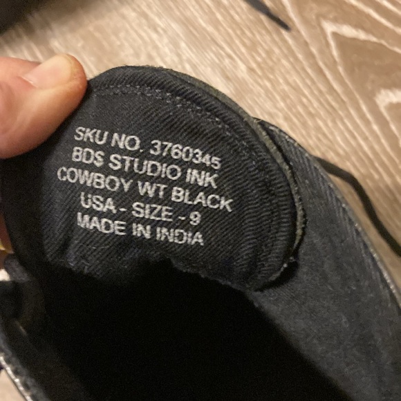 Studio ink black leather men’s dress boots size 9 - Picture 6 of 6